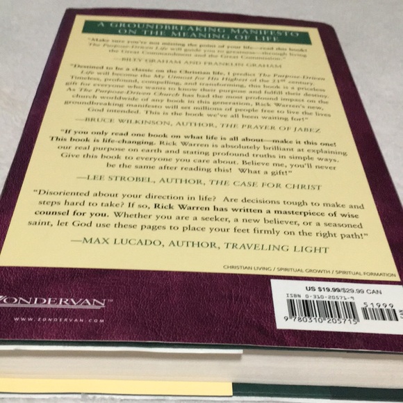 The Purpose Driven Life hardback by Rick Warren What on Earth am I Here For - Picture 2 of 4